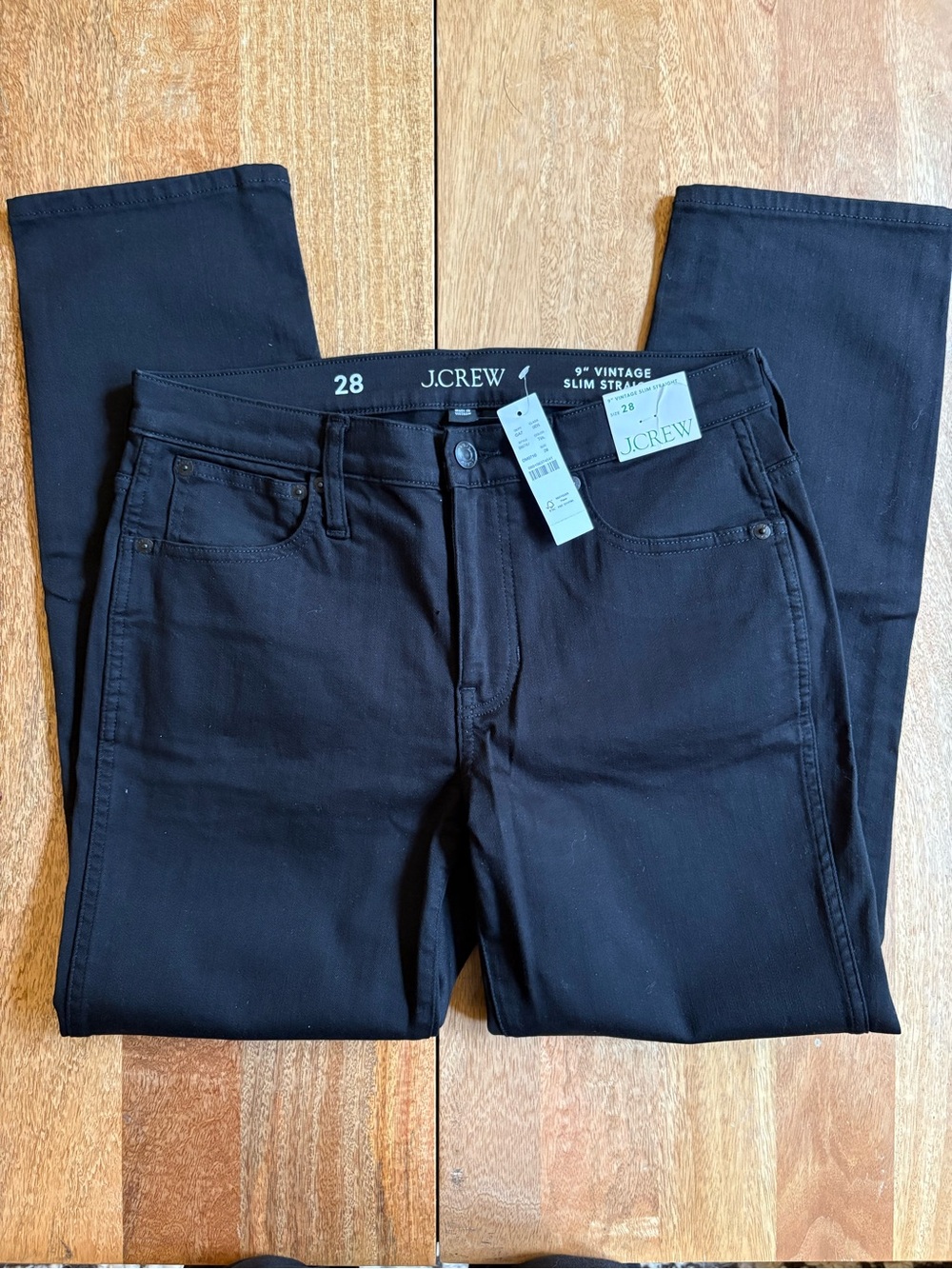 J. Crew Women's Black vintage slim Straight Leg Jeans